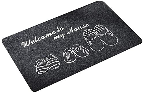Tappeto Entrata per Interno ed Esterno,Stuoino Antiscivolo con spazzole di Gomma,Tappeto Cattura-sporcizia Resistenza allo Sporco e Lavabile per Ingresso,Bagno,Cucina,Giardino(40×60 cm)