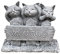 Stone and Style Steinfigur 3 Katzen Willkommen frostfest Gartenfigur ca. 8,1 kg