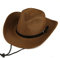 Chapeau de Paille Anti-Soleil Chapeau de Cowboy Western Homme Panama Chapeau Fedora Large Bord Pliable Femme Chapeau de Soleil Été Anti-UV Chapeau de Jazz Hip-Hop