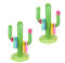 EVERMARKET Inflatable Cactus Ring Toss Game Set,Pool Party Supplies Favors Summer Party Floats, Includes Inflatable Cactus,4 Color Rings (2 Sets)