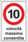 pubblimania VITESSE MAXIMALE PERMISE 10 Km Heures | Panneau composite en aluminium pour extérieur métal épaisseur 3 mm (30 x 40 cm, 10 Km Heures)
