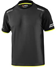 Sparco Herren Arbeits-T-Shirt Tucson aus atmungsaktivem technischem Sommerstoff. Piqué-Shirt mit verstärkten Schulterpartien und hochsichtbarem Design.