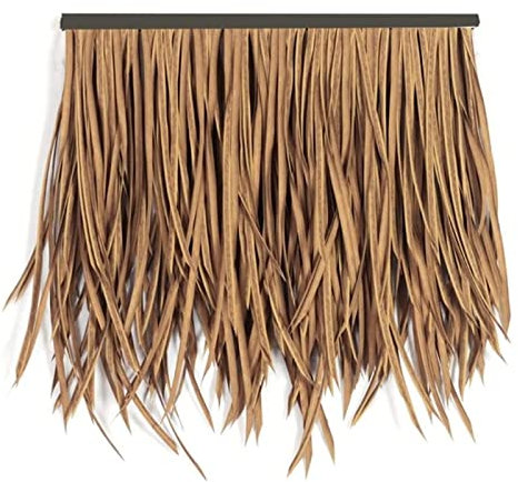 Pealihuy Artificial Thatch Roof Decoration Decorative Palm Straw Thatch Tile, Palm Runner Roll Tile Roof For Tiki Hut Bar Gazebo Party, 10 PCS