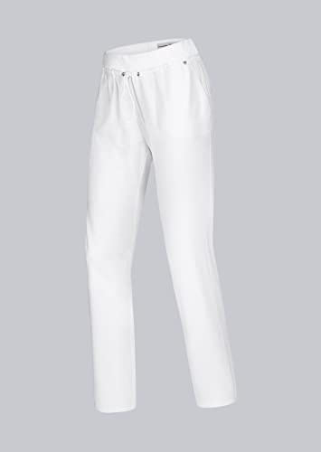 BP 1736-334-0021 Komforthose Für Damen, Schlanke Passform, 40% Baumwolle/35% Polyester/25% Elastomultiester, Weiß, Größe 36s