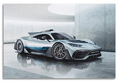 HALOUB Rennauto-Poster für AMG ONE Super Auto Sport Auto Dekorative Malerei Leinwand Wand und Kunst Bild Familie Schlafzimmer Dekor 40 x 60 cm