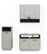 Vicco Badmöbel-Set Beatrice, Badezimmerschrank-Set, Grau/Anthrazit, 3 Teile