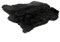 Cakla Lammfell Echt 110-100 cm x 110x100 cm - Schaffell Echt aus Zwei Lederseiten Genäht - Fellteppich Schwarz - Deko Fell für Stühle und Sofa - Natürliche Lammfell Teppich Wohnzimmer