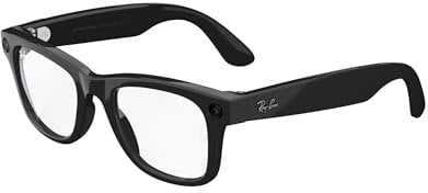 Ray-Ban Meta Smart-Brille - Wayfarer, Rahmen: glänzend schwarz, Gläser: klar, Regular