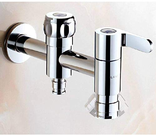 ZERAPH Waschmaschinen-Waschbecken, Messing, Wandmontage, Doppelnutzung, Gartenwaschmaschine, Außen-Mischbatterie