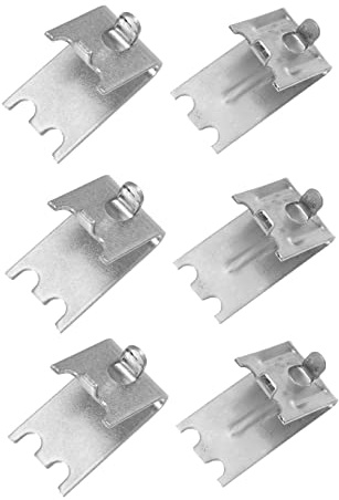 JOEBO 20pcs Freezer Hook Wire Rack Shelf Clip Hooks Commercial Refrigerator Shelf Support Clips Metal Freezer Clamp Wire Shelf Clips Metal Refrigerator Clip Cooler Shelf Support Silver
