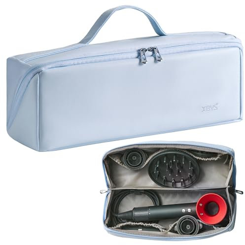 Veki Reise Tasche für Dyson Airwrap Styler und Shark, Aufbewahrungstasche für Dyson Supersonic, Warmluftbürste Haartrockner Tragetasche für Frisur-Werkzeug und Umfangreichem Zubehör (Blau)
