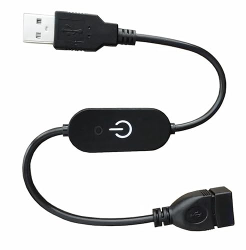innov8 USB-A Inline Tact Dimmer Switch For LED Strip Light Controller - Black 5V 3A