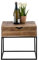 Amago home Nachtschrank Holz massiv Nachtkästchen 45x45x35cm Nachtkonsole Beistelltisch Metall Gestell