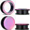 Huacan Tunnel Set 6mm 8mm 10mm 12mm 14mm 16mm Ohr Tunnels Plug Edelstahl Hohl Fest Double Flared Klassisch Expander für Damen Herren 4 Stück
