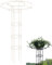Rankgitter für Kletterpflanzen, hohes Garten-Obelisk-Spalier, Rankgitter aus Stahl für den Innenbereich, Rankgitter aus Metall, Pflanzenstützen-Turm für Weinreben, Obst, Tomaten, Rosen(White,90cm)