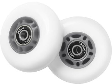 RipStik Ersatzräder für Rollen, 76 mm, mit Kugellager, hoher Rückprall, 2 Stück (Silber)