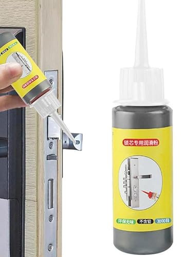 LAITEGOG Graphitpulver-Schmiermittel, Türschloss-Schmierung, Autoschloss-Schmierlösung, 60 ml Graphit-Schmiermittel for Türschlossschlüssel, Fenster, Autofahrzeuge (60 ml)(1PC)