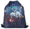 HELLHERO Turnbeutel mit Kordelzug, Rucksack für Kinder, Damen, Herren, Reisen, Sport, 1 Galaxy Koala, One size