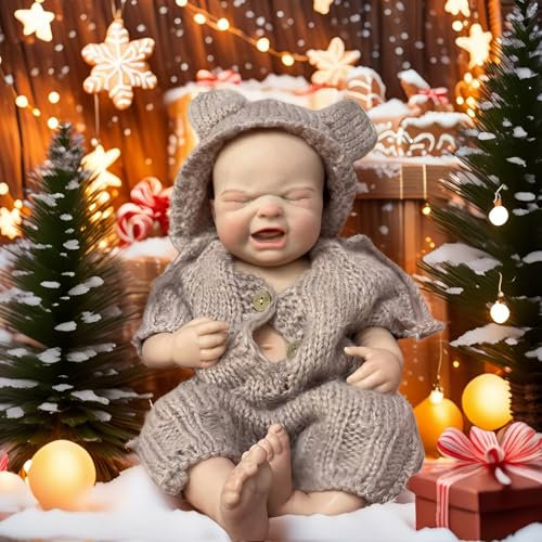 45cm Weiches Silikon Reborn Puppen Mädchen Lebensechte Reborn Puppen Wie EIN Echtes Baby Waschbare Neugeborene Baby Puppe Für Kinder