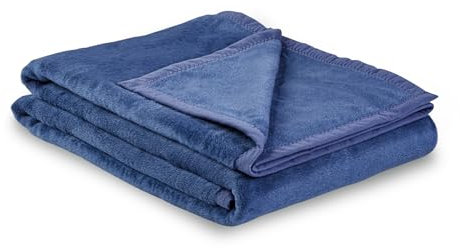 Como Kuscheldecke blau Moderne Sofadecke, fein gestrickte Wohndecke