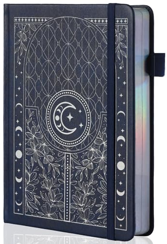 Bullet Dotted Journal Notizbuch, 160 g/m² dickes nummeriertes Papier, A5 Hardcover Dotted Grid Tagebuch für Frauen und Männer, Arbeiten, Schreiben, Bullet Journaling, Zeichnen