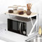 OHMG Support de Four à Micro-Ondes Étagère de Cuisine pour Four à Micro-Ondes Étagère Stable en Bois pour Four Micro-Ondes en Acier au Carbone pour Bureau (54 * 35 * 34.5cm(A))