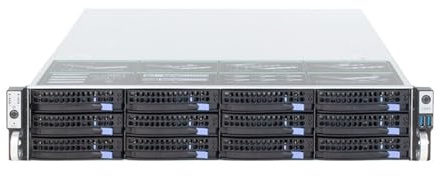 Boîtier de Serveur d'échange à Chaud 2u 12 Baies L = 650 mm énorme châssis de Stockage hotplug avec Fond de Panier for Cloud/NVR/NAS/IPFS(6GB SAS SGPIO)