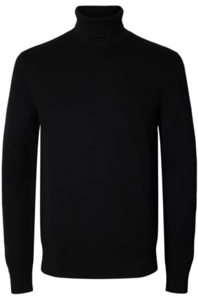 SELECTED HOMME Male Rollkragenpullover Baumwoll | Turtleneck