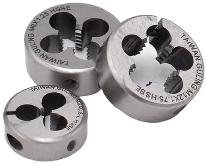 Runde Schneideisen Rundes Gewindeschneideisen, Hsse-rundes metrisches Gewindeschneideisen M18X1/1,5/2,5 Feingewindeschneiden, verstellbare Schneideisen M20X1,5/2,5 M22X1/2,5 M24X1(M24X1)(M22x1.5)