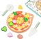 Holz Pizza Spielzeug für Kinder, kinderküche zubehör，DIY-spielküche, Spielnahrung, für 3+ Jungen oder Mädchen, Pädagogisches Rollenspiel Lernspielzeug
