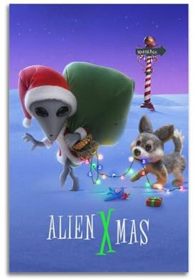 SCHUWEFA Filmposter mit Alien-Motiv, dekoratives Gemälde, Leinwand, Wandposter und Kunstdruck, moderne Familienschlafzimmer-Dekoration, Poster, 60 x 90 cm