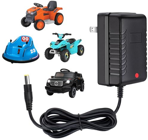 CAKULA 6V Charger for Ride on Toys, 6V Battery Charger for Kids Ride on Car, 6 Volt Charger for Powered Wheels Electric Ride-Ons Accessories