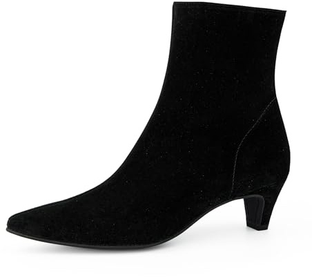 Paul Green Damen, Frauen Klassische Stiefeletten,Bootee,Booties,halbstiefel,Kurzstiefel,uebergangsschuhe,Schwarz (Suede/Black),40 EU / 6.5 UK