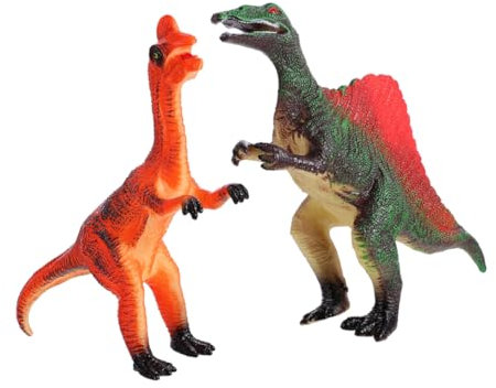HOMOBABE 2stücke Geräuschmachende Dinosaurier Spielzeug Für Junge Mädchen Simulierte Dinosaurier Modelle Aus Weichem Squeeze Spielzeug Für Jungen Und Mädchen Stegosaurus Und Cockerel