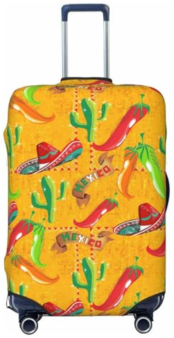 OAZCVBNN Housse de valise de voyage unique avec motif de cactus et piment, Noir , S