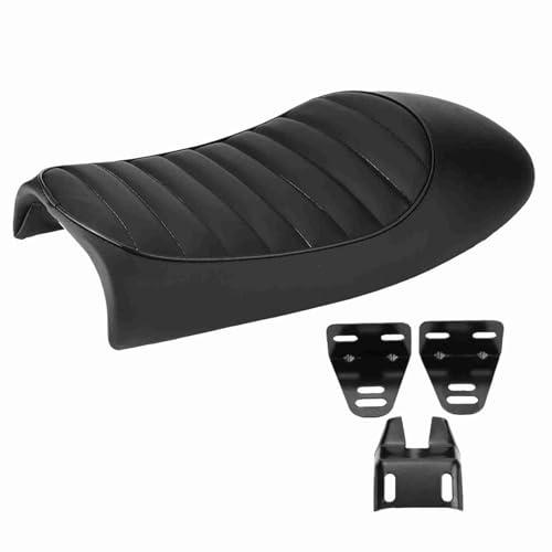 Oumefar Motorradsitz, PU Leder Vintage Cafe Racer Refit Sattelkissen | Rennstil für CG125 GN CG CB400SS CB500 CB750 SR500 XJ XS (Typ b)
