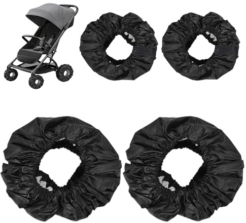 4er Set Kinderwagen Räder Schutz & Kinderwagen Reifen Überzieher, Wasserdichte Radabdeckungen Für Saubere Böden Und Auto, Robust Für Als Vielseitiges Rollator Zubehör Im Alltag Und Auf Reisen