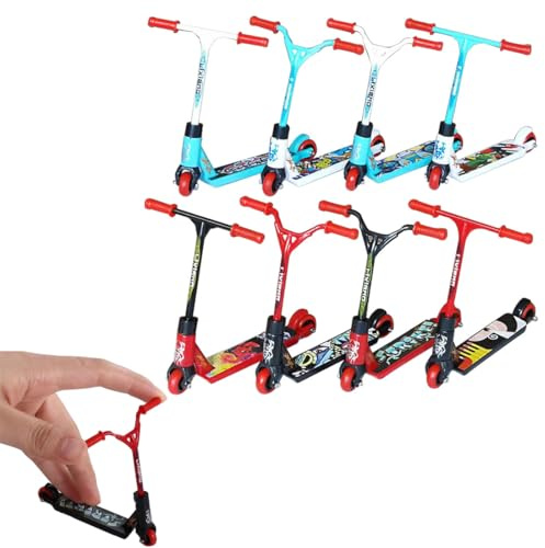 GWEOR 8 er-Set Mini Scooter & Finger Scooter - Kinder Toy Set mit Fingerspitzenbewegung & Training Requisiten Geschenke (Zufällige Farbe)