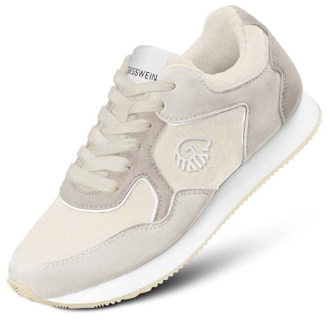 Giesswein Retro Runner Men - Vintage-Woll-Sneaker mit Nubukleder & Merino | Rutschfeste Gummisohle, flexible EVA-Zwischensohle & Wechselfußbett – 70er-Jahre-Charme für Jeans, Shorts & Chinos, Weite F
