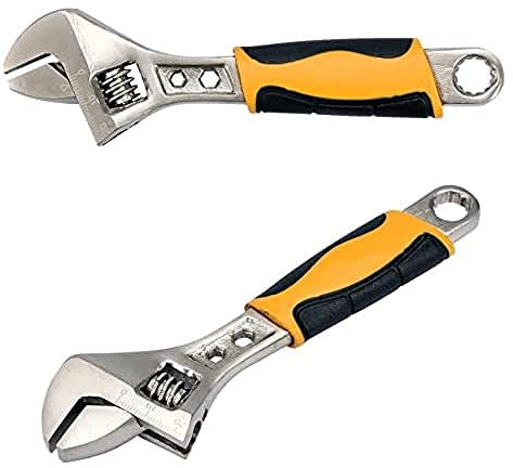 ADJUSTABLE WRENCH 300MM WPLASTIC HANDLE