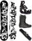 Airtracks Herren Snowboard Set Freestyle Freeride Board BWF Camber Wide 171 + Snowboard Bindung Master + Boots Star Black 47 + Sb Bag