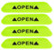 4PCS Car Door Open Reflective Sticker,KIMISS 3.7in Self-Adhesive Reflective Car Door Stickers PET Safety Night Reflection Car Door Open Sticker Visible Distance About 300 Meters(Fluorescent Green)