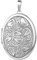 Medaillon XXL mattiert verziert oval 925 Sterling Silber zum öffnen für Bildereinlage 2 Fotos Amulett Verzierung von Haus der Herzen® mit Schmuck-Etui
