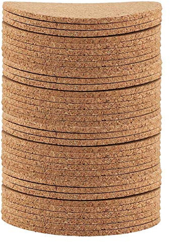 Untersetzer aus natürlichem Kork, für Getränke, Tee, Kaffee, Tassen, saugfähig, für Zuhause, Bar, Café, Hochzeit, Tischzubehör (50 Stück)