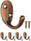 Fuxxer® 4x Garderoben-Haken, Kupfer-Design, Wandmontage, Eisen, Kupfer