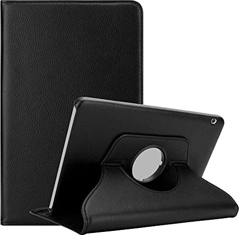 Cadorabo Funda Tableta para Huawei MediaPad T3 10 (9.6 Zoll) in Negro SAÚCO – Cubierta Proteccíon en Estilo Libro SIN Auto Wake Up con Función de Suporte e Cierre Cinta Elástica