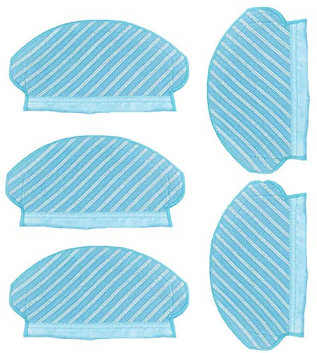 Louu 5 Stück Trocken/Nass zu wischen Reinigungstuch Zubehör für Staubsauger-Roboter DEEBOT OZMO 950