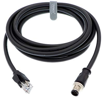 Uonecn M12 8 Pin A-Code Stecker auf RJ45 Stecker Geschirmt Kabel Montage Wasserdicht High Flex Ethernet Stromkabel für Cognex Industriekamera 3 Meter