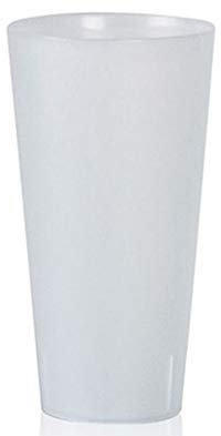 TELEVASO - 56 Unidades - Vaso Cocktail 400 ml Reutilizable Extra Fuerte - Polipropileno (PP) Duro e irrompible - Color traslúcido Satinado - Vaso ecológico Libre de BPA, Cerveza, cubatas, Agua