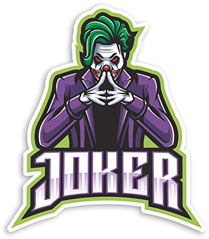2 x 10 cm Evil Joker adesivi in vinile – Libro dei fumetti malvagio bambini divertente adesivo #31645 (10 cm di altezza)